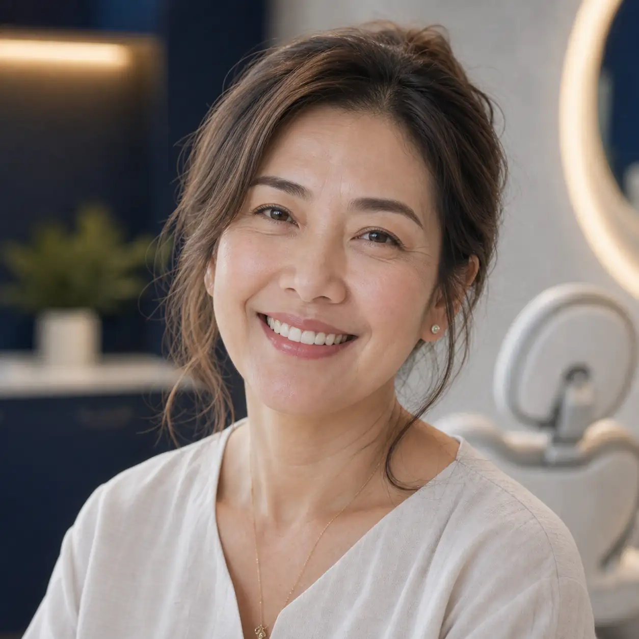 คุณพลอยยิ้มมั่นใจหลังรักษารากฟันเทียม